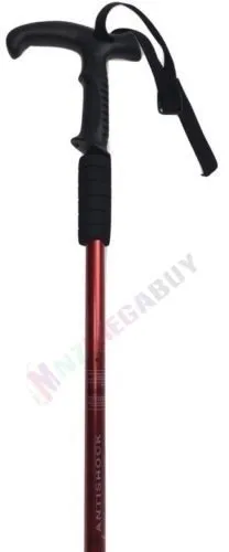 2 x Hiking Trekking Poles Walking Stick Anti Shock Adjustable Camping * Red