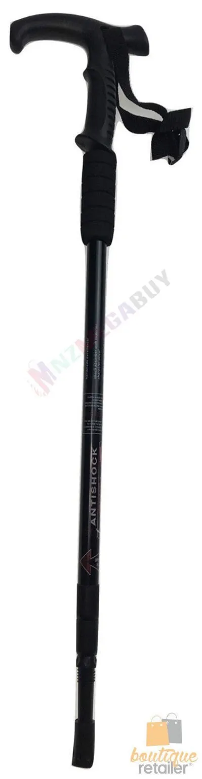 2 x Hiking Trekking Poles Walking Stick Anti Shock Adjustable Camping * Red