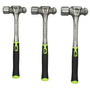 3-PC. Anti-Vibe® Ball Peen Hammer Set - Hi-Vis Green