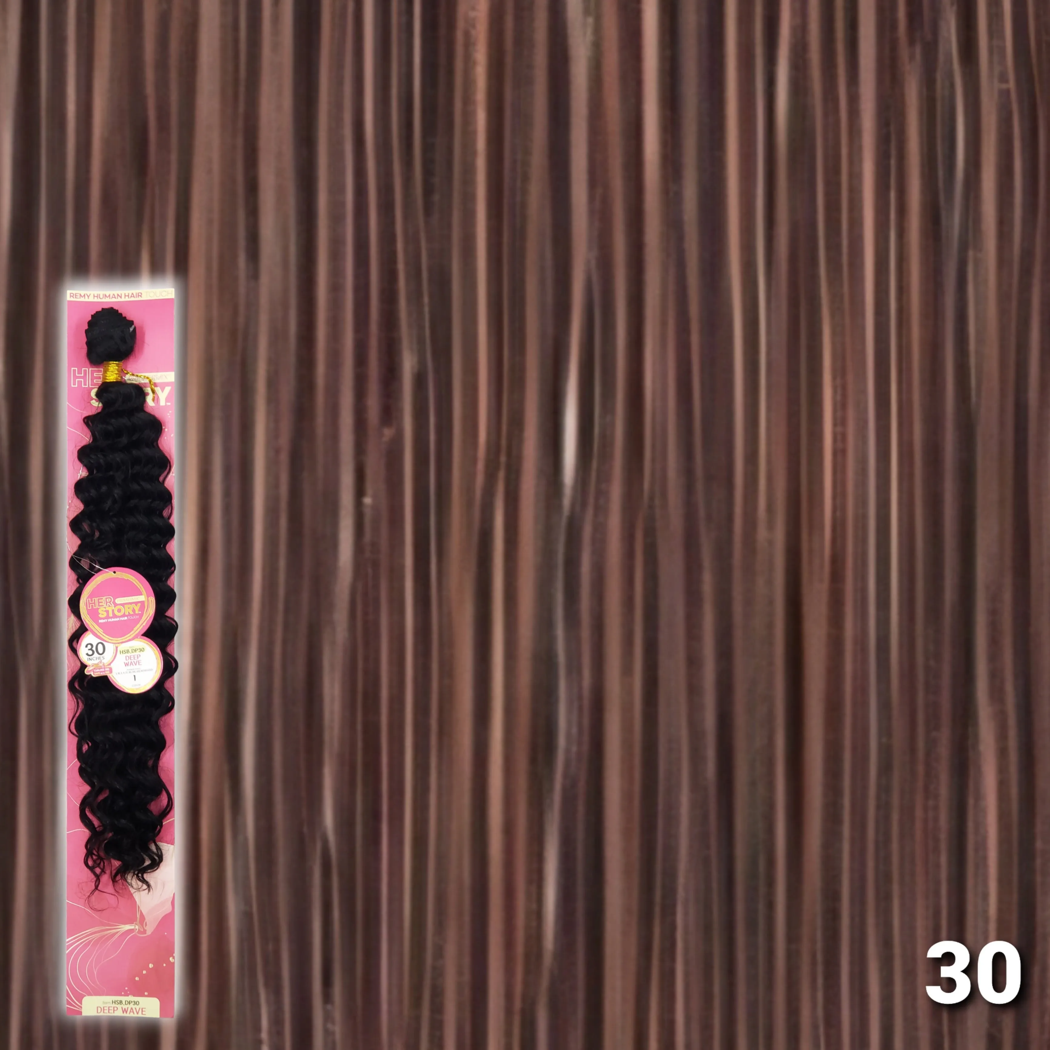 (30") Beshe HER STORY PremierMix Remy Touch Deep Wave Weaving (HSB.DP30)