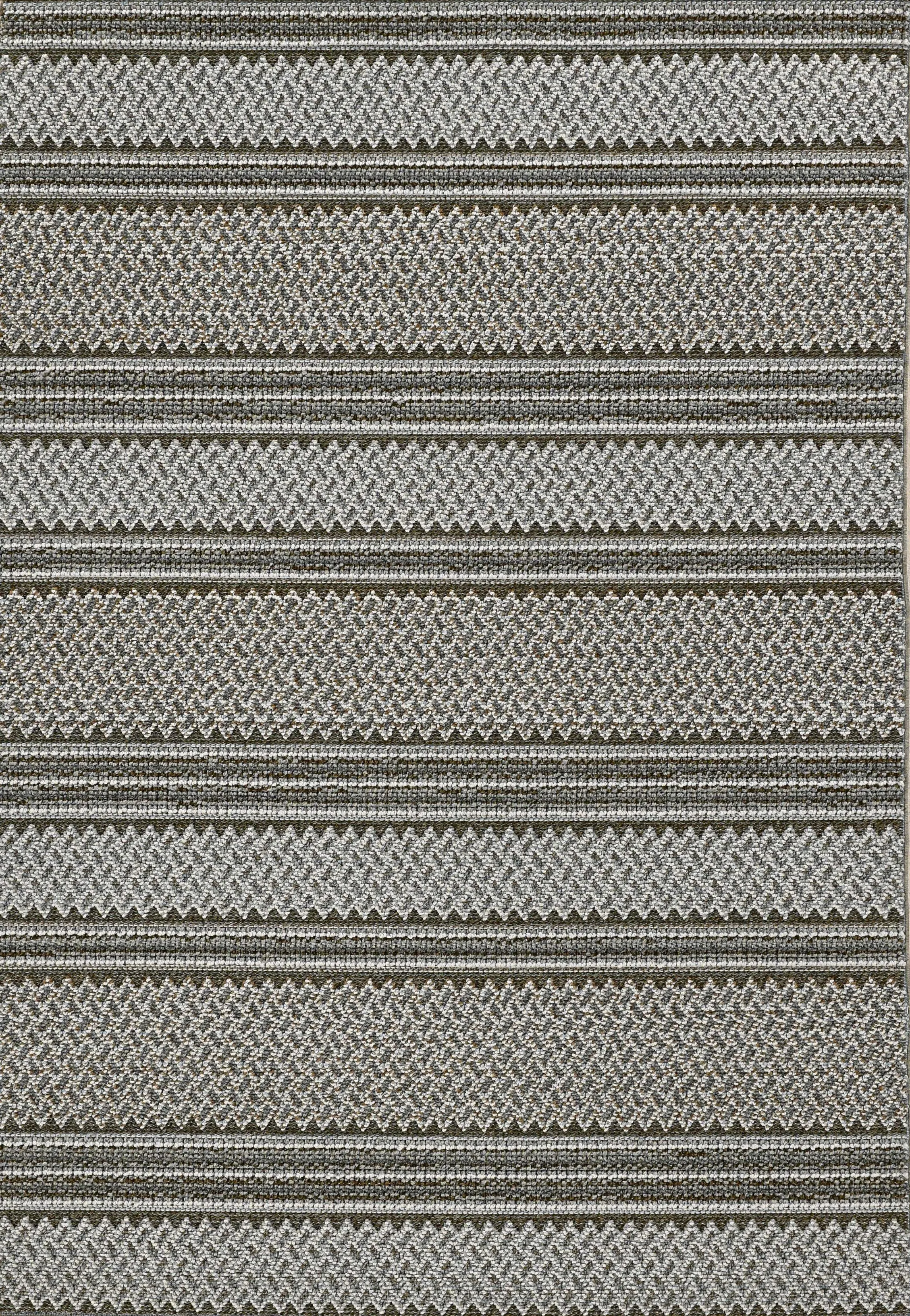 4' x 6' Grey Geometric Lines Area Rug