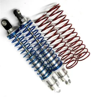 58300S 1/10 Scale RC Alloy Shock Absorbers Damper Set x 2 Silver 100mm Long