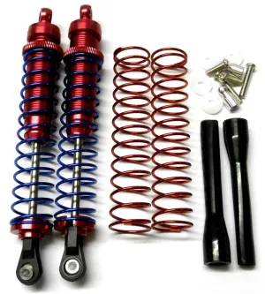 58310R 1/10 Scale RC Alloy Shock Absorbers Damper Set x 2 Red110mm Long