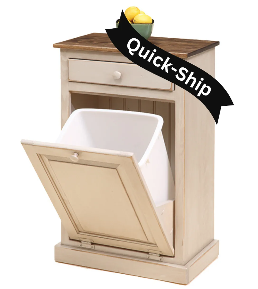 Amish Tilt Out Trash Bin Cabinet / QUICK-SHIP (SHIPS IN 2-4 WEEKS)