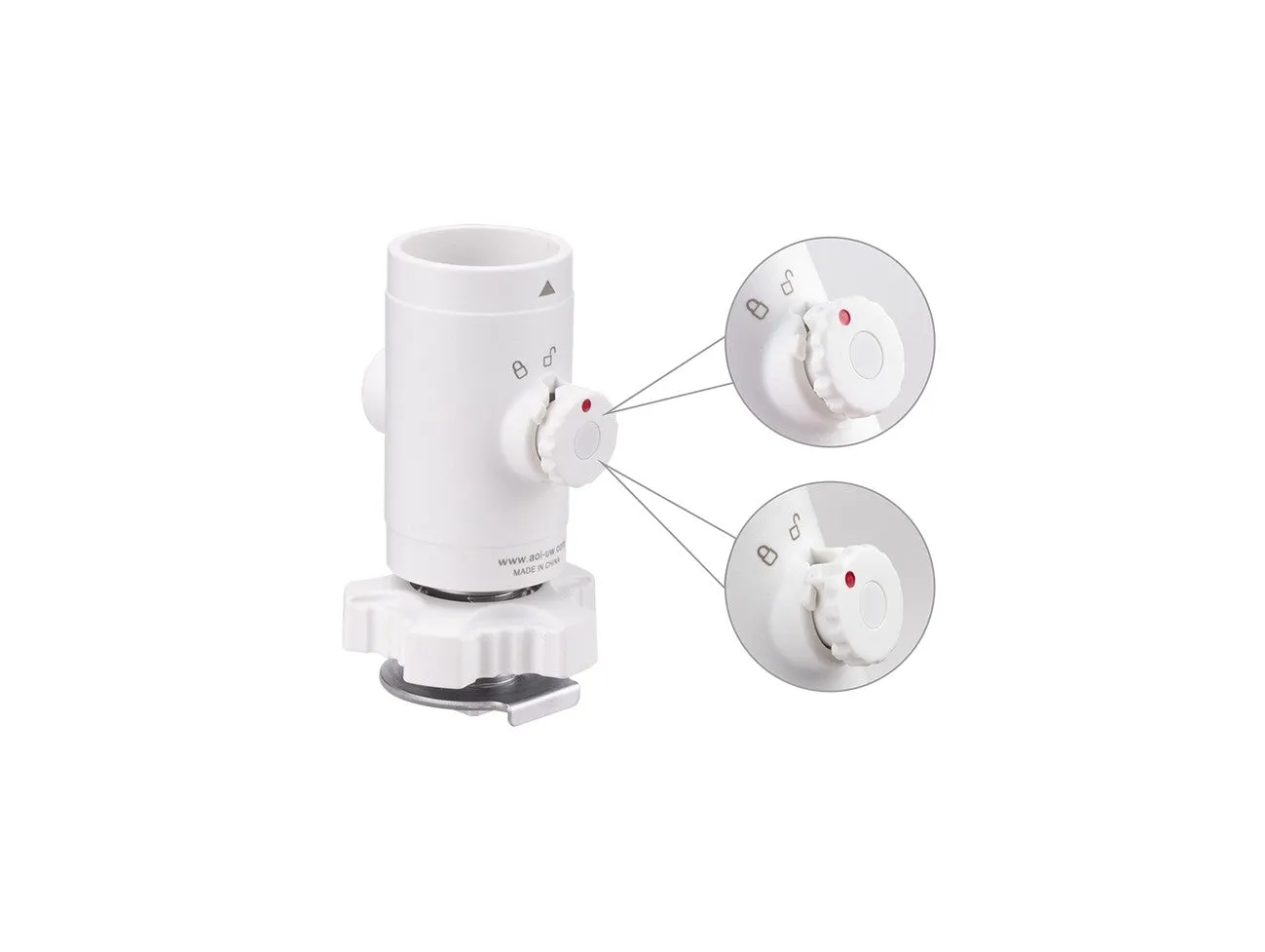 AOI Quick Release System -11 Base with Cold Shoe Mount (White)
