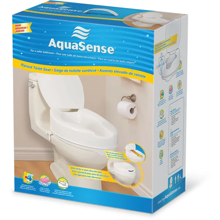 Aquasense Raised Toilet Seat Elongated