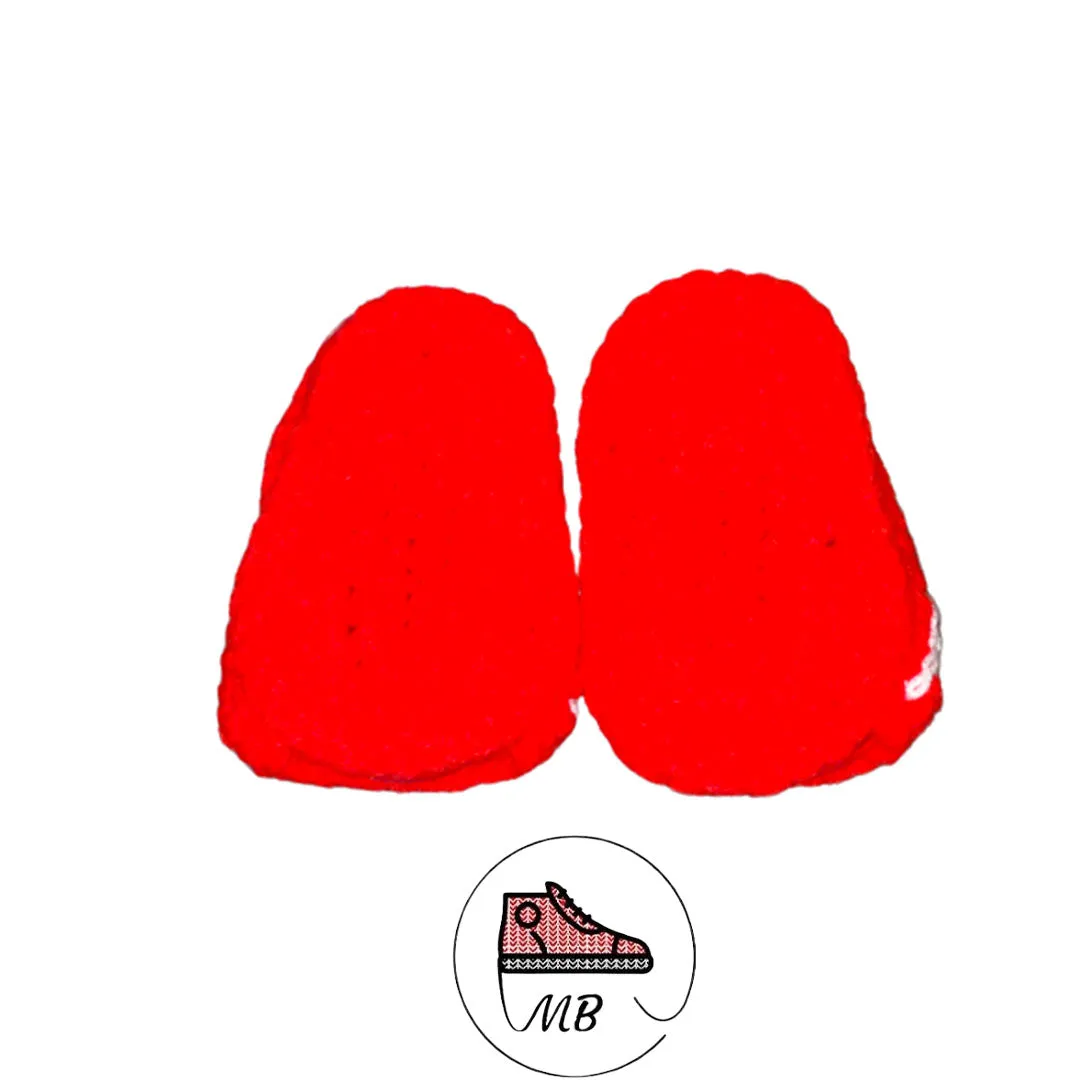 Baby Crochet S-Slides  Mumybuddy Red Slide Sandal (0-12 Month's)