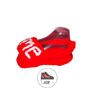 Baby Crochet S-Slides  Mumybuddy Red Slide Sandal (0-12 Month's)