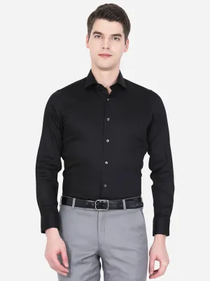 Black Solid Slim Fit Party Wear Shirt | Wyre