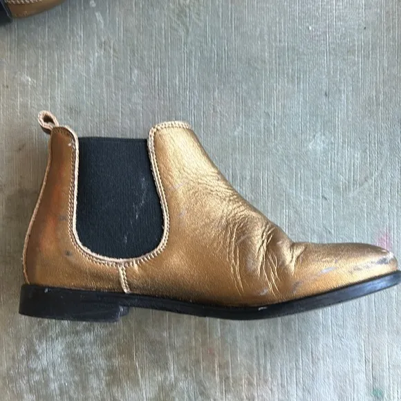 Bonpoint gold lame boots