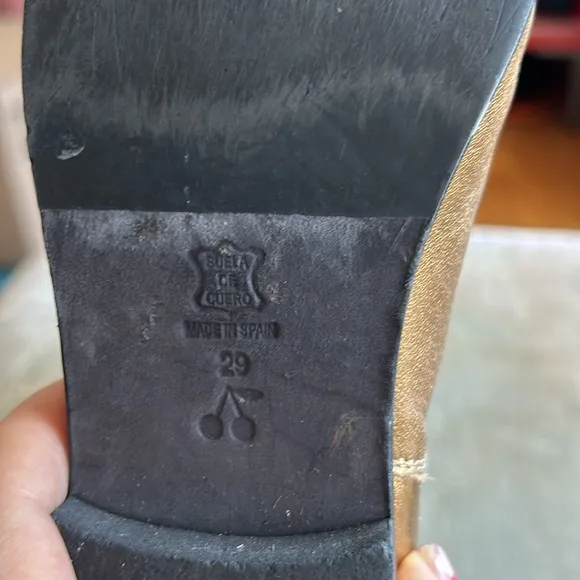 Bonpoint gold lame boots