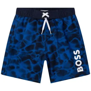 Boys Blue Logo Swim Shorts