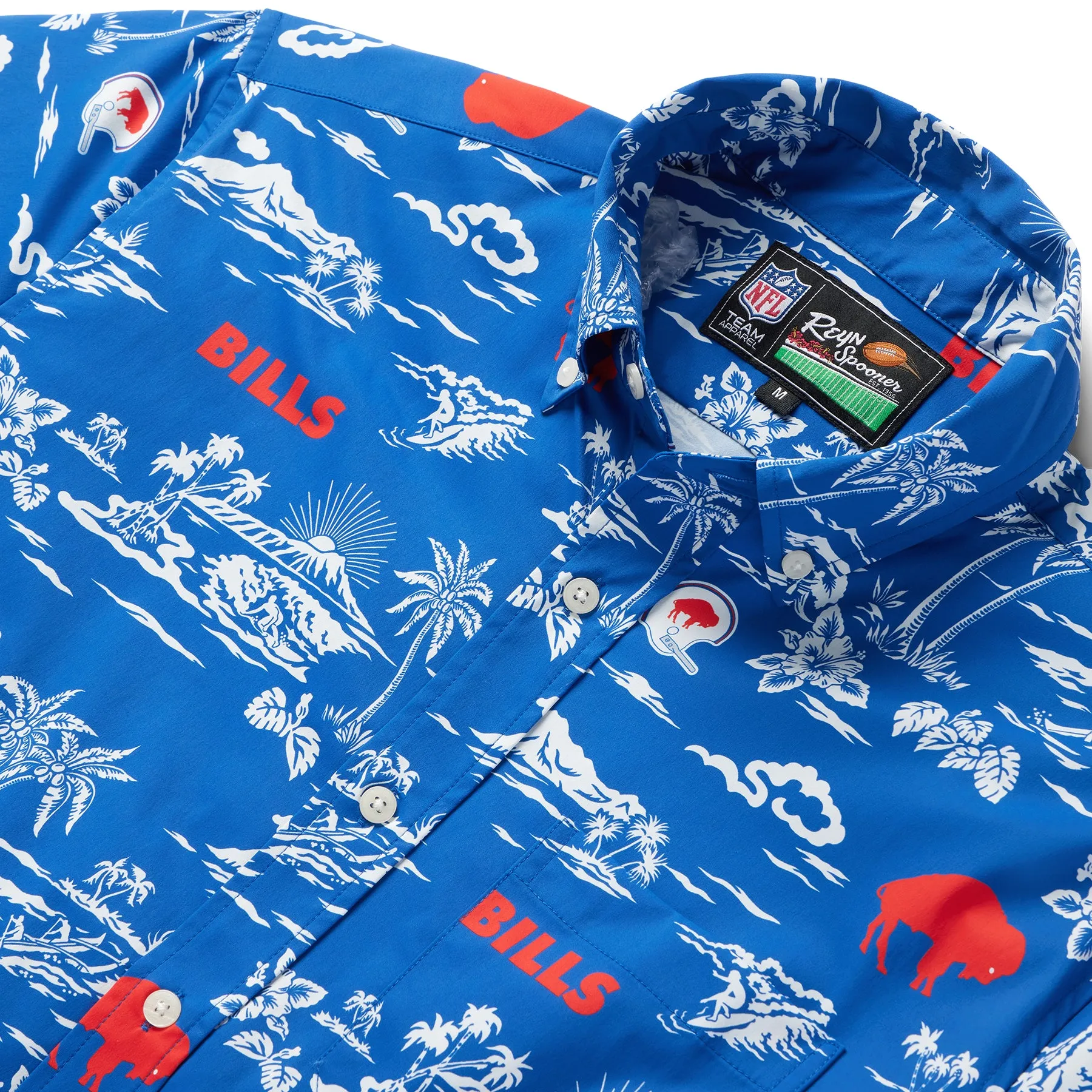 BUFFALO BILLS THROWBACK PERFORMANCE BUTTON FRONT