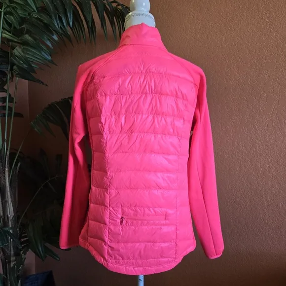 Calvin Klein Performance CK Quick Dry Jacket Neon Barbie Pink Down Large Zipper