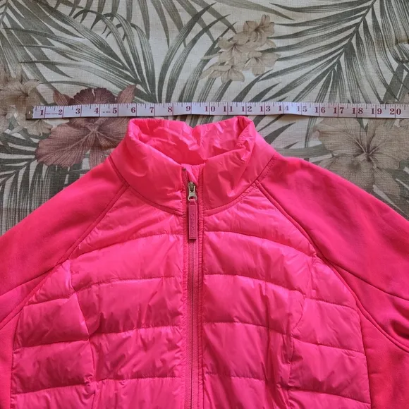 Calvin Klein Performance CK Quick Dry Jacket Neon Barbie Pink Down Large Zipper