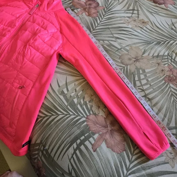 Calvin Klein Performance CK Quick Dry Jacket Neon Barbie Pink Down Large Zipper