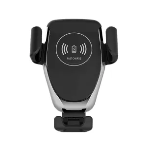 Car Qi Wireless Charger Quick Charge Fast Wireless Car Mount Holder for Phone black