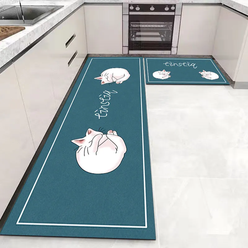 CarpetnRug Kitchen Floor Mat Bedroom Living Room Long Bedside Area Rug Hallway Soft Washable Carpet Anti slip Bathroom Entrance Doormat