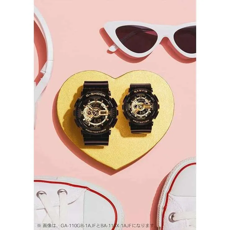 CASIO G-SHOCK DAY-DATE ANALOG DIGITAL DIAL BLACK & GOLD MEN WATCH GA-110GB-1AJF