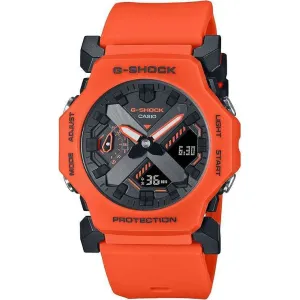 CASIO G-SHOCK DAY-DATE ANALOG DIGITAL DIAL ORANGE RESIN STRAP MEN WATCH GA-2300FL-4AJF