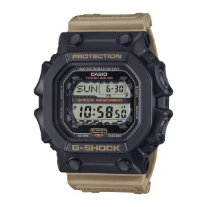 Casio G Shock Dig 2-Tone Utility Solar Worldtime Stopwatch Alarm 200M Black Case Brown Resin Band GX56TU-1A5