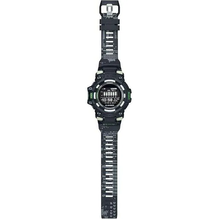 CASIO G-SHOCK G-SQUAD BLUETOOTH CAMOUFLAGE DESIGN BLACK MEN WATCH GBD-100LM-1JF