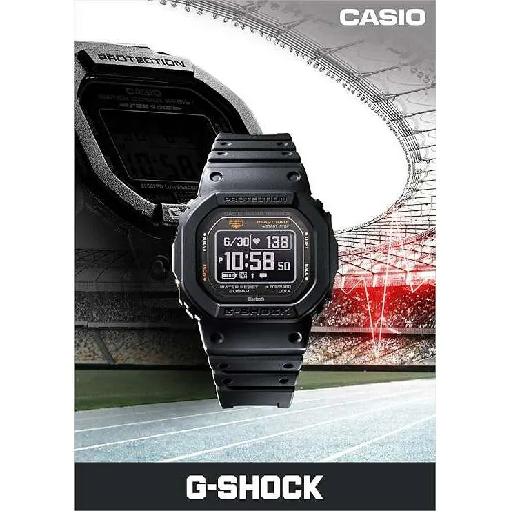 CASIO G-SHOCK G-SQUAD CARDIOMETER BLUETOOTH DIGITAL PALE BLUE MEN WATCH DW-H5600-2JR