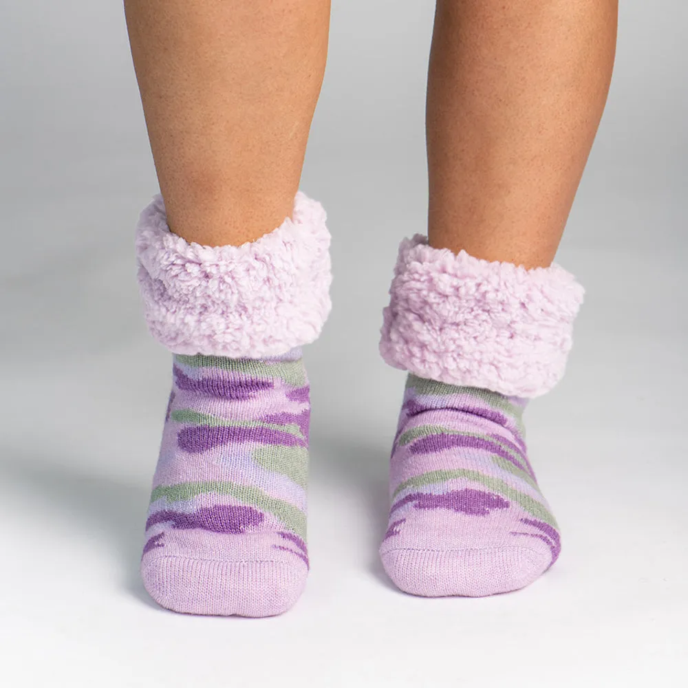Classic Slipper Socks | Camo Lavender