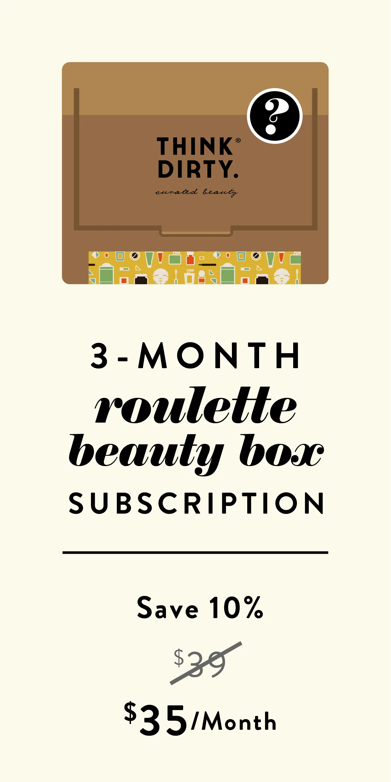 Clean Beauty Roulette Box - 3-Month Subscription