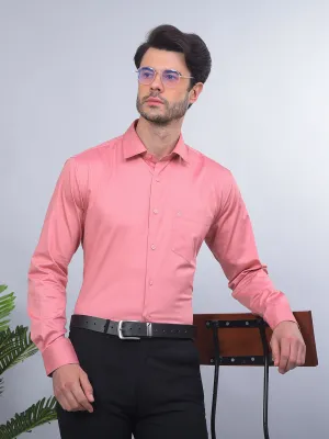 COBB SOLID PEACH SMART-FIT FORMAL SHIRT