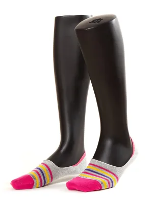 Colored Stripes Design Women Invisible Socks