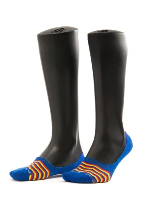 Colored Waves Design Men Invisible Socks