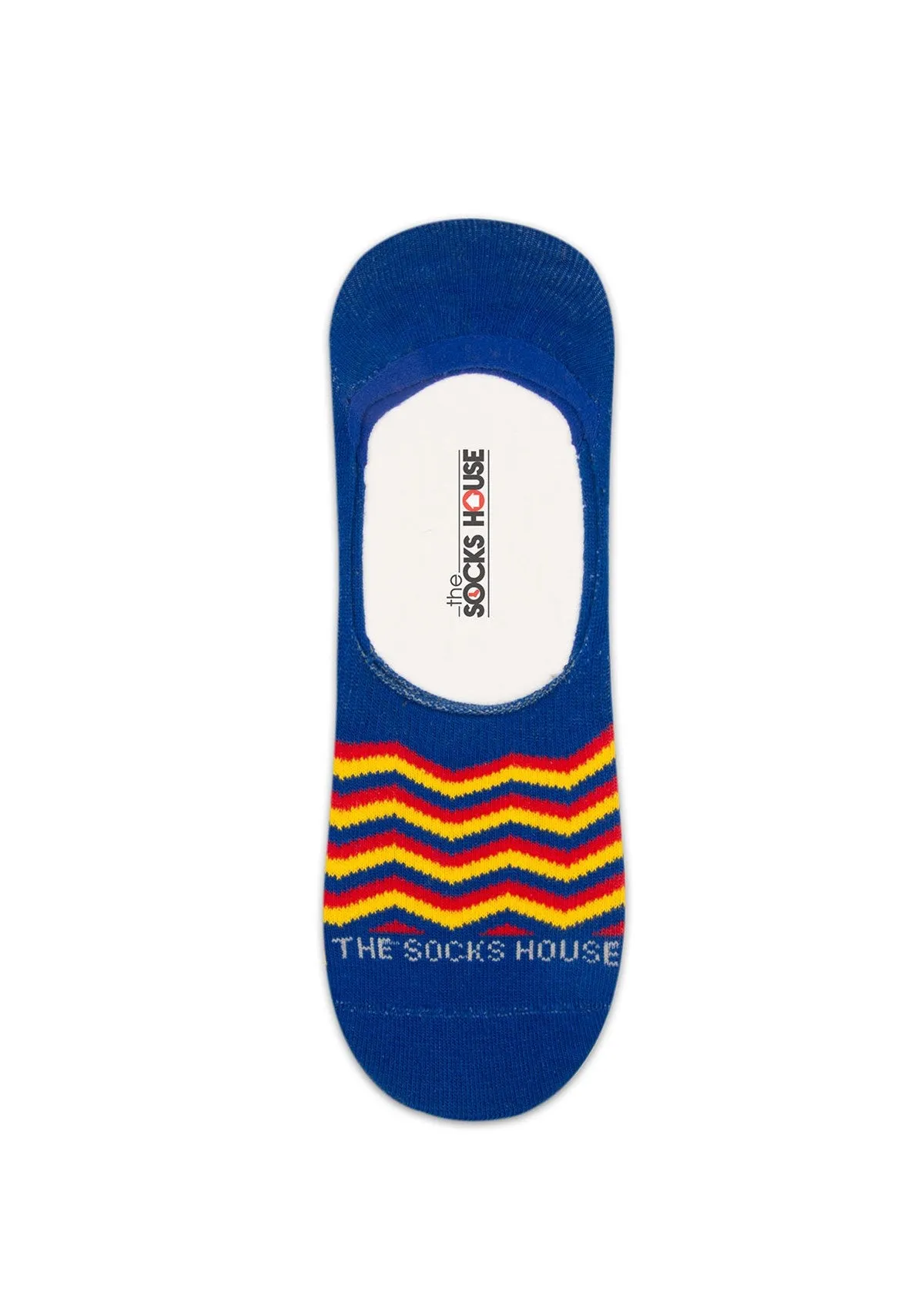 Colored Waves Design Men Invisible Socks