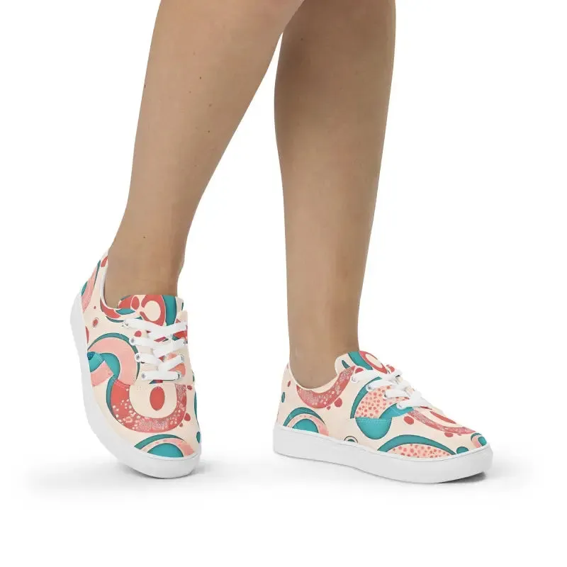 Colorful Canvas Shoes for Bold Womens Lace Up Looks