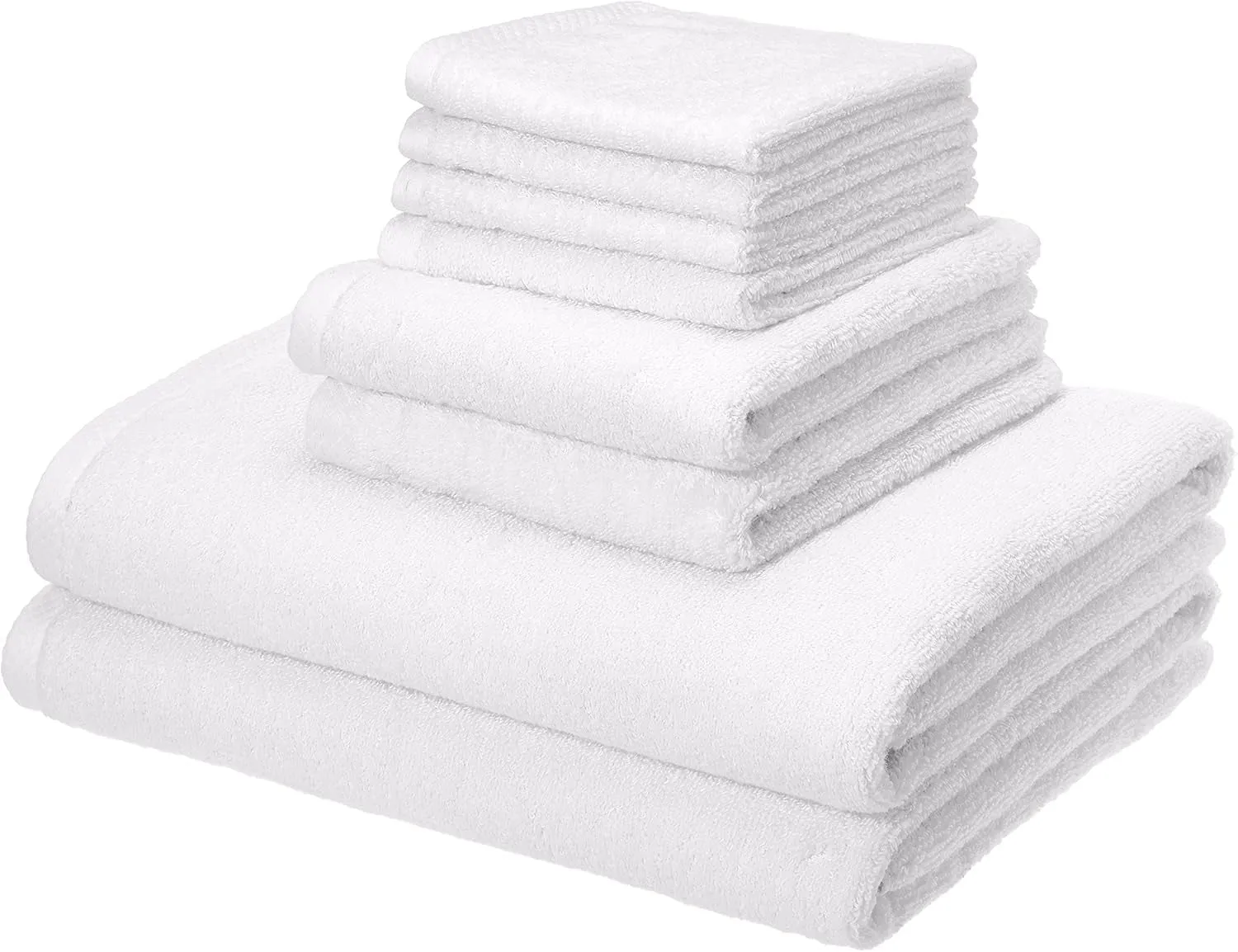 Cotton Washcloths, Quick-Dry, 12" X 12", 12-Pack, White
