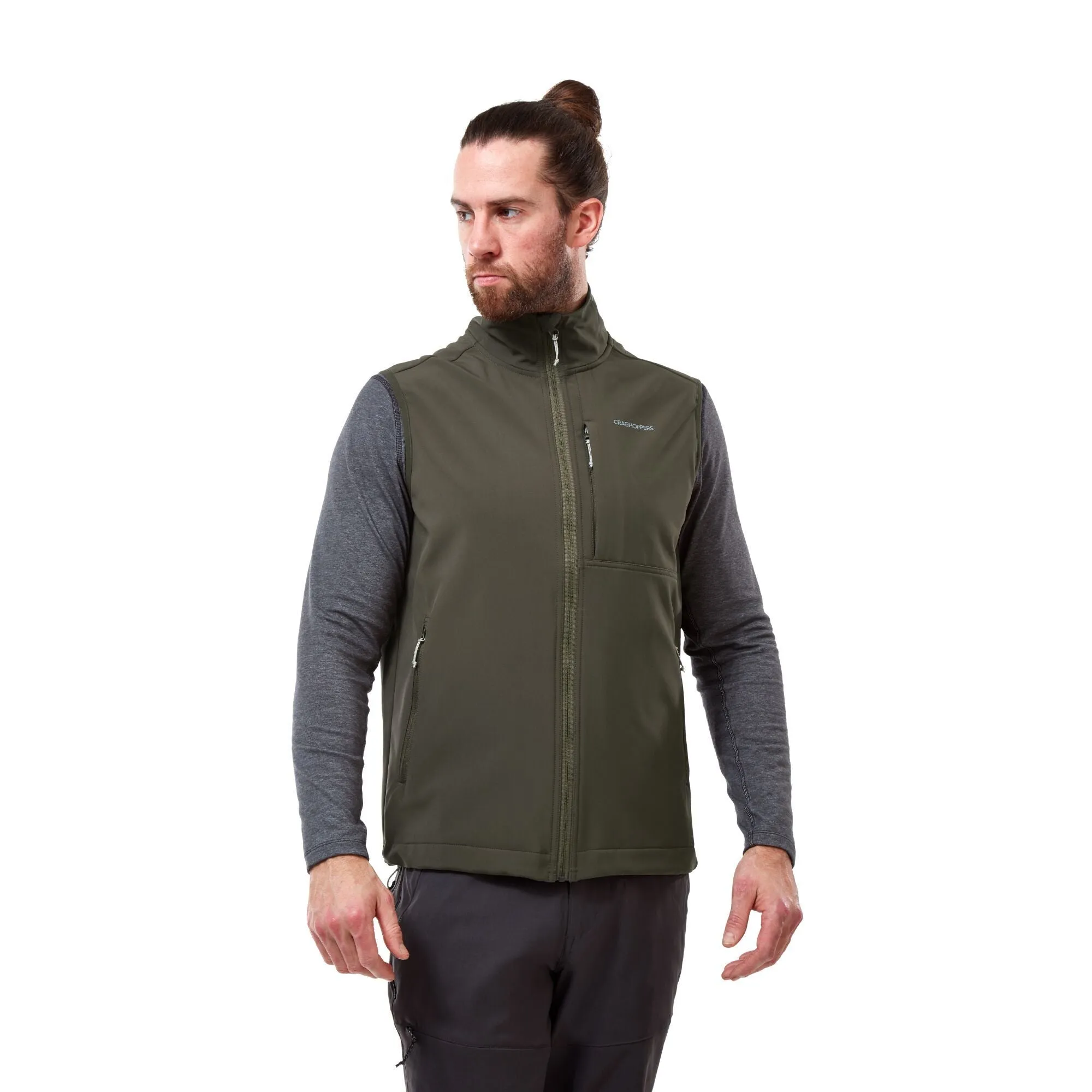 Craghoppers Men's Altis Bodywarmer Softshell Woodland Green CMB806