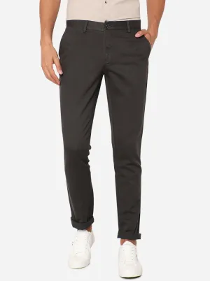 Dark Olive Solid Uno Fit Casual Trouser | JadeBlue