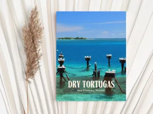Dry Tortugas National Park Retro Wall Art, Florida, USA