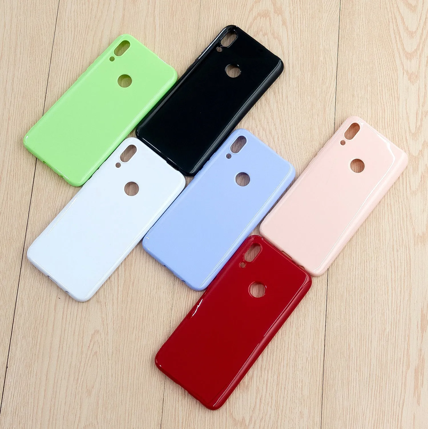 For HUAWEI Honor 10 Lite/P Smart/P Smart-Z 2019 Cellphone Shell Simple Profile Soft TPU Phone Case  Fluorescent green