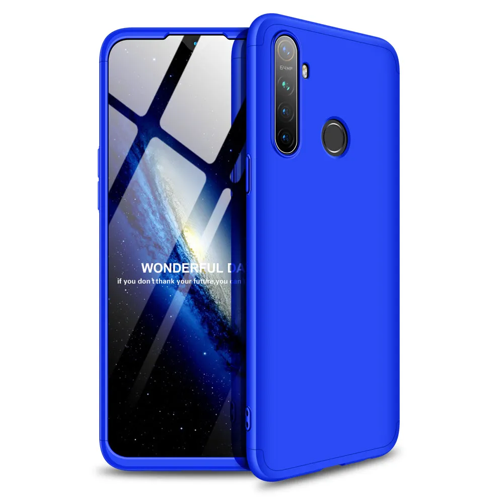 for OPPO Realme 5 Anti-Collision Protection Cover 360 Degree Full Coverage Phone Case Cellphone Shell Cover rose