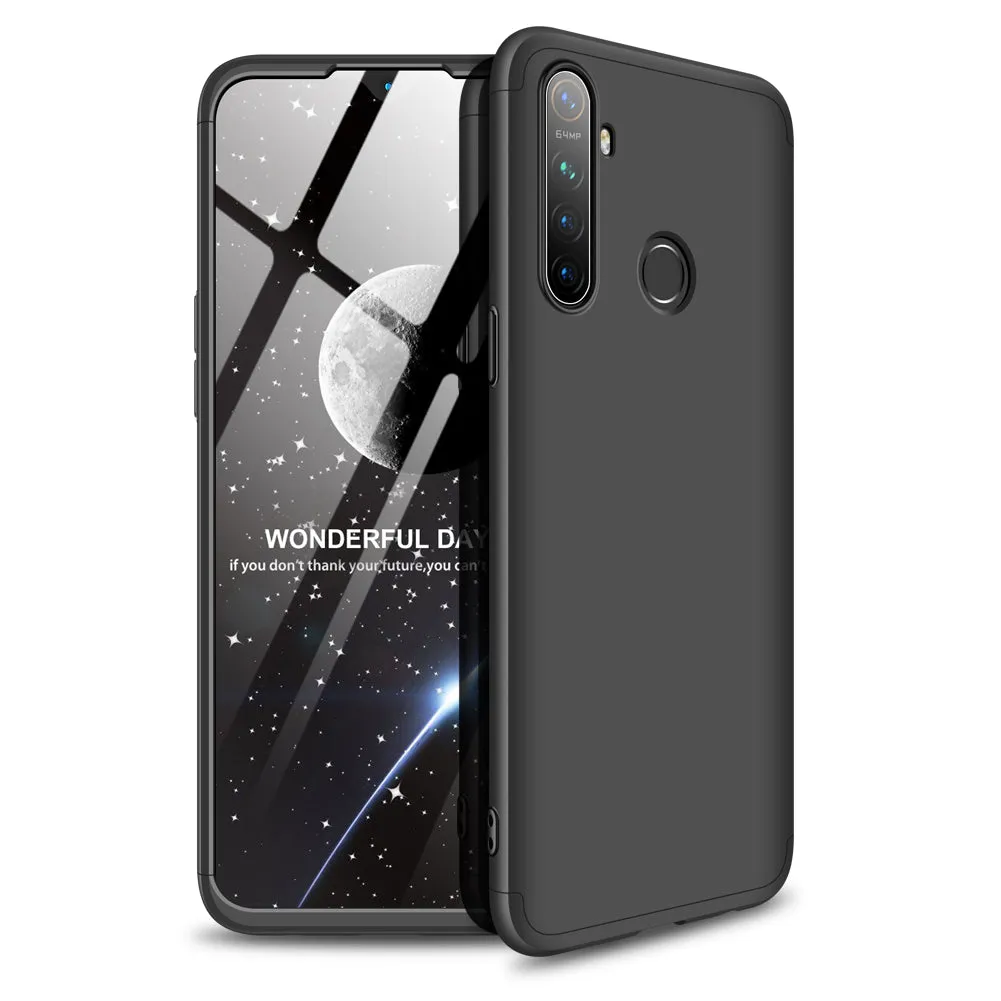 for OPPO Realme 5 Anti-Collision Protection Cover 360 Degree Full Coverage Phone Case Cellphone Shell Cover rose