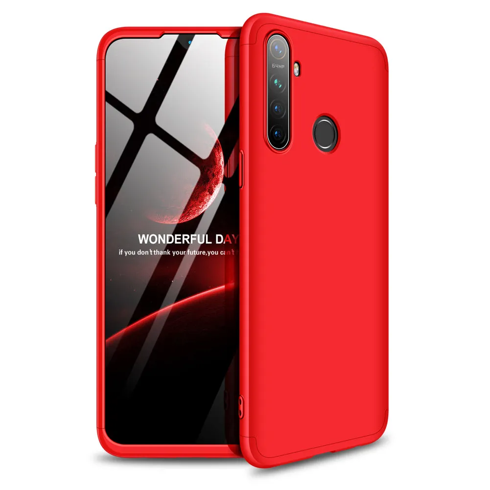 for OPPO Realme 5 Anti-Collision Protection Cover 360 Degree Full Coverage Phone Case Cellphone Shell Cover rose