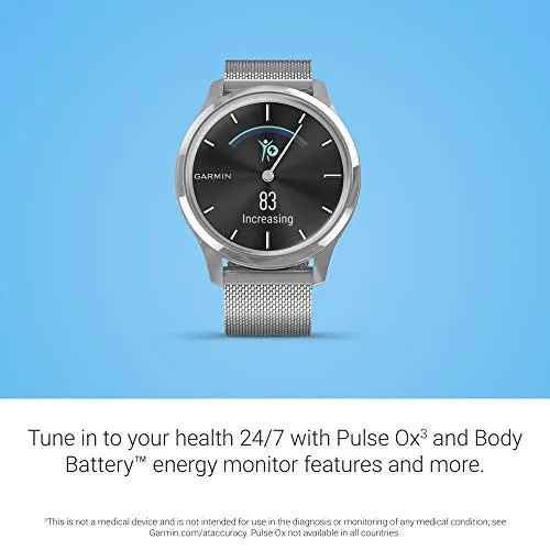 Garmin vivomove Luxe Silver Milanese