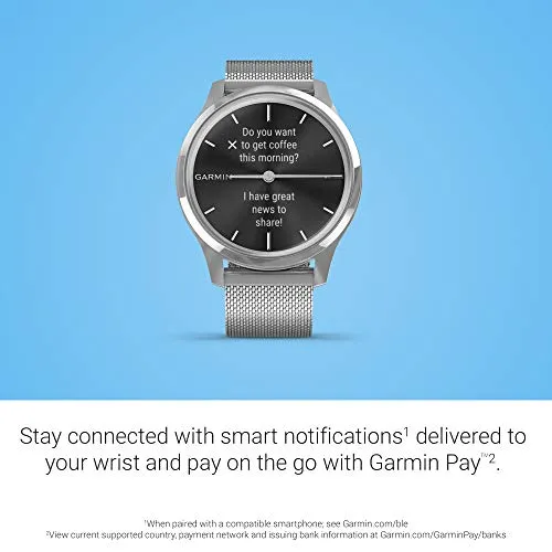 Garmin vivomove Luxe Silver Milanese