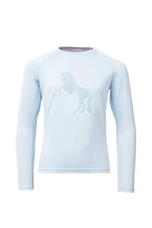 Horze Flora JR Functional Longsleeve Shirt Ice Blue Water