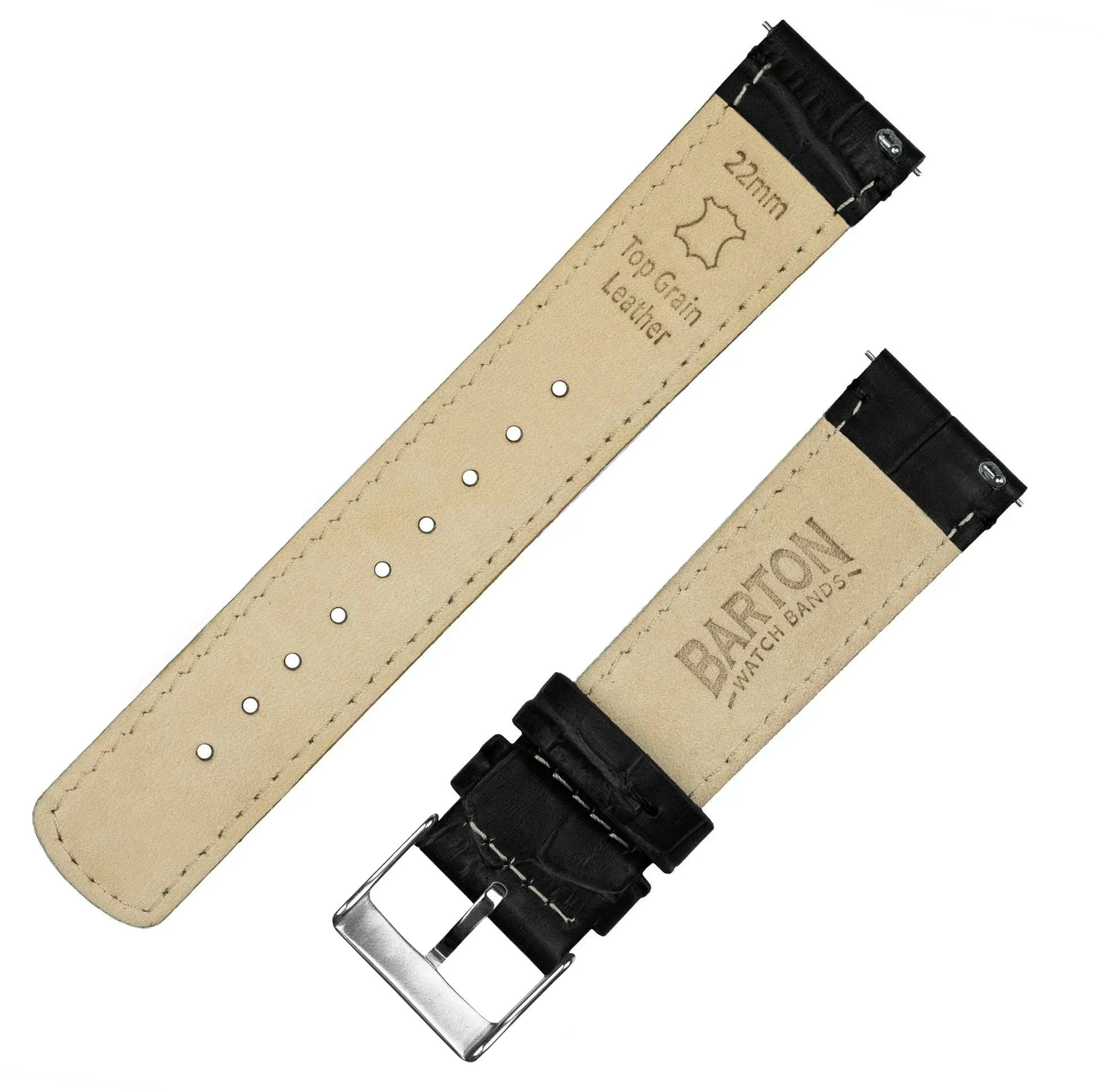 Huwawei Watch Black Alligator Grain Leather Watch Band