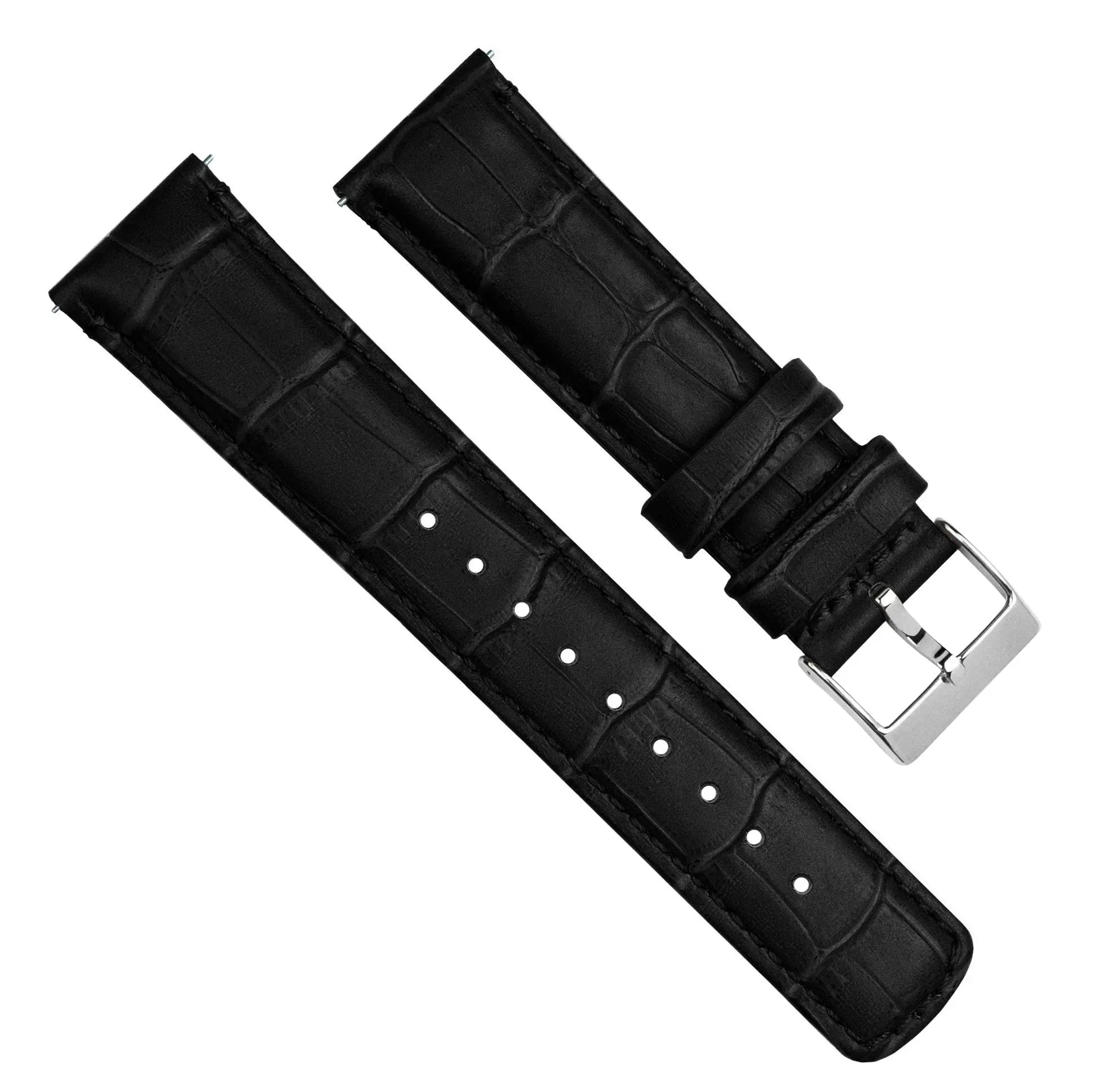 Huwawei Watch Black Alligator Grain Leather Watch Band