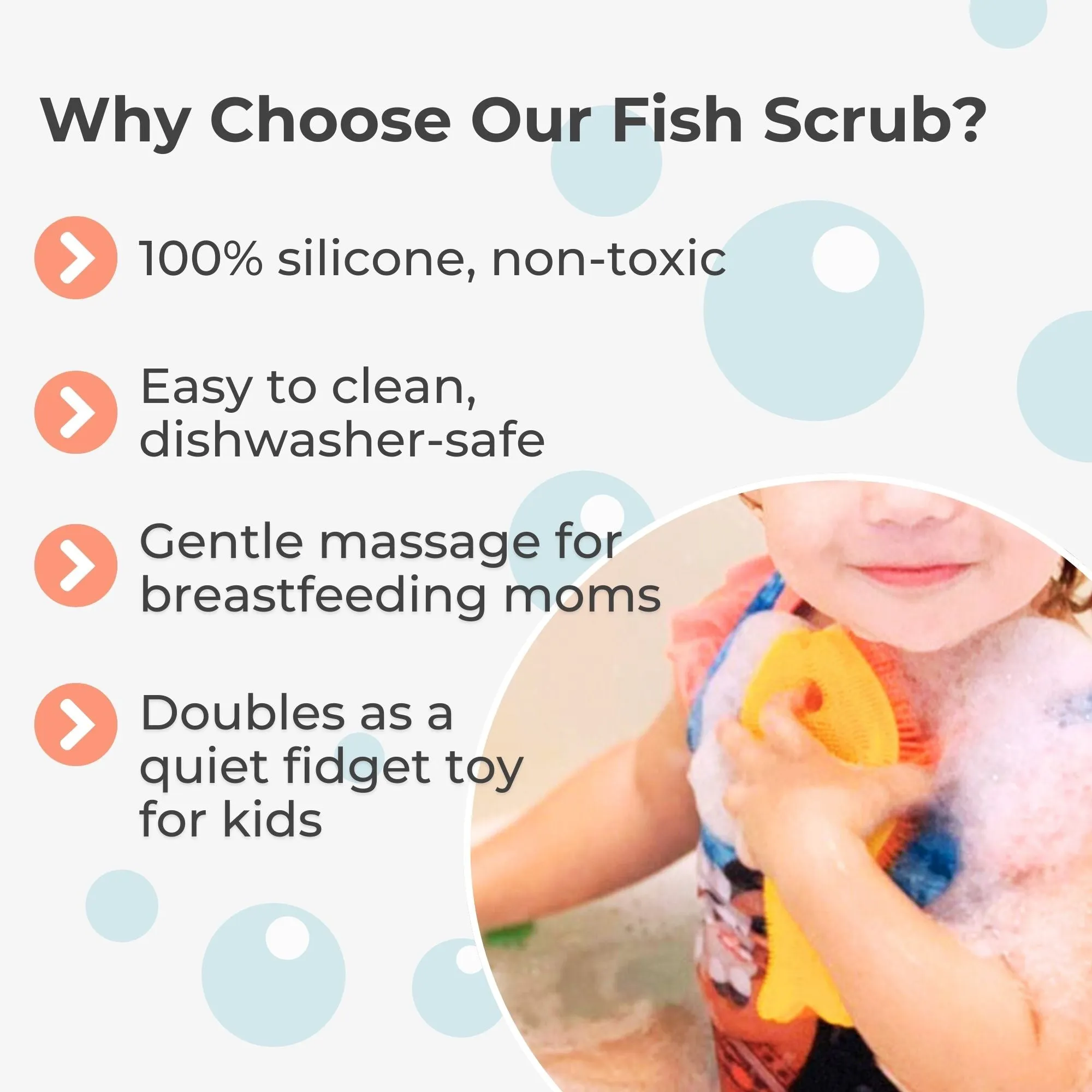 Innobaby Silicone Fish Bath Scrub