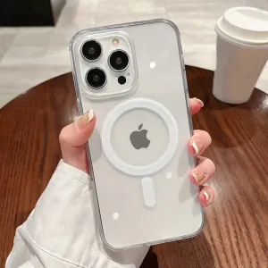 iPhone Cases/Magesafe Magnetic Transparent Wireless Charge Case For iPhone 11/12/13/14/15/16 Pro Max Plus Mini X 7 8