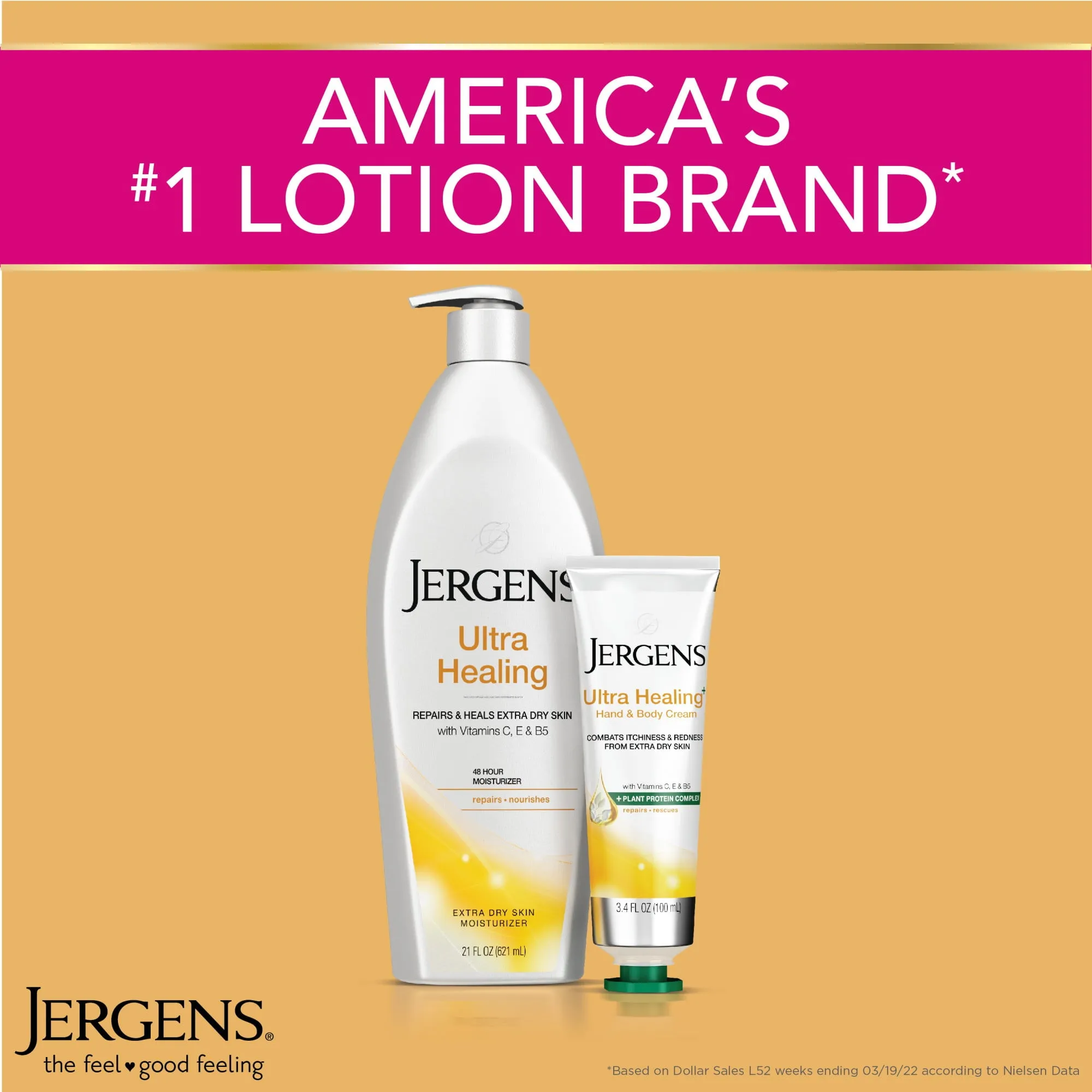 Jergens Ultra Healing Dry Skin Moisturizing Body Lotion, Quick Absorption, 32 Oz